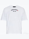 Logo Print Short Sleeve T Shirt White - DSQUARED2 - BALAAN 2