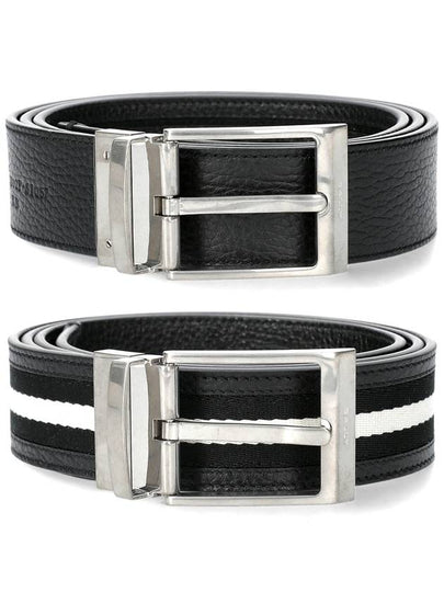 Shiffie 35 R Leather Belt Black - BALLY - BALAAN 2