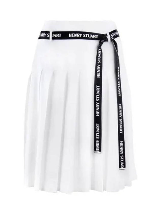 Golf Medium Pleated Skirt White - HENRY STUART - BALAAN 1