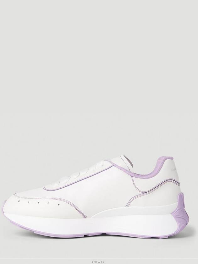 Women's Sprint Runner Low Top Sneakers Purple White - ALEXANDER MCQUEEN - BALAAN 5