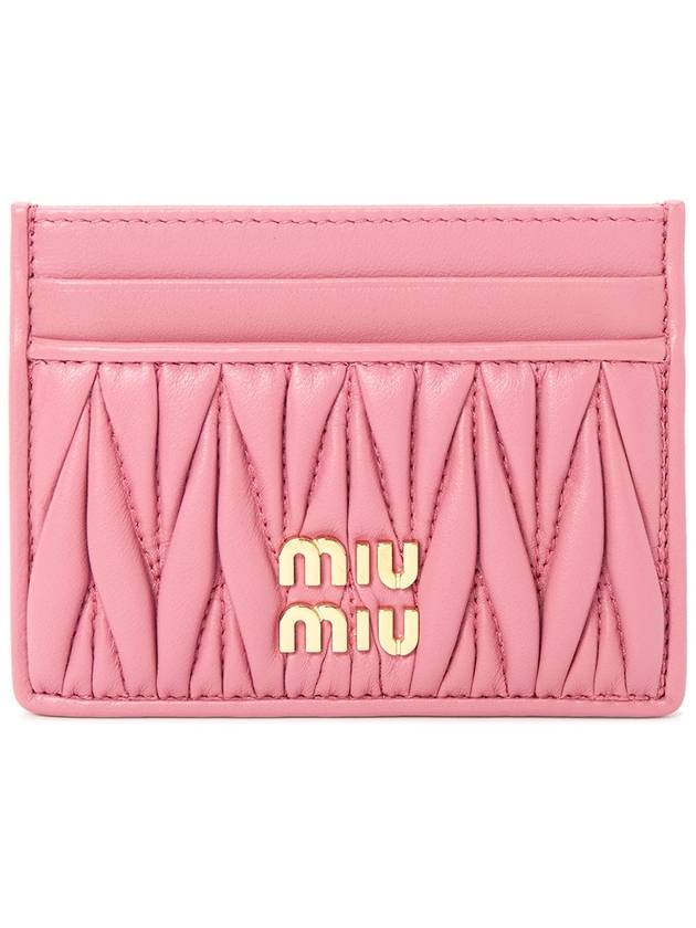 Matelasse Nappa Leather Card Wallet Begonia Pink - MIU MIU - BALAAN 2