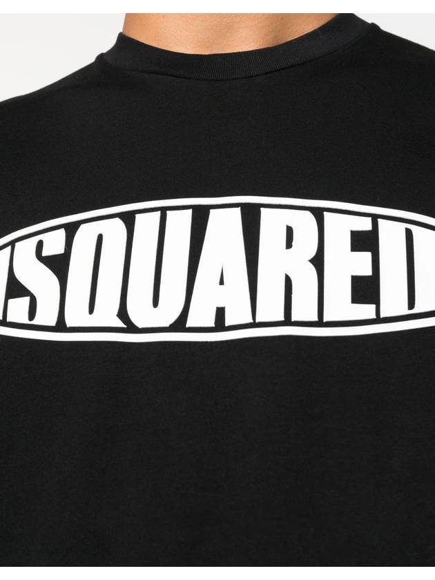 logo cotton short sleeve t-shirt black - DSQUARED2 - BALAAN 6