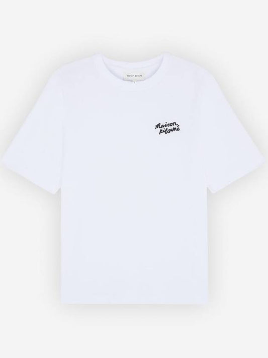 Handwriting Comfort Fit Short Sleeve T-Shirt White - MAISON KITSUNE - BALAAN 1