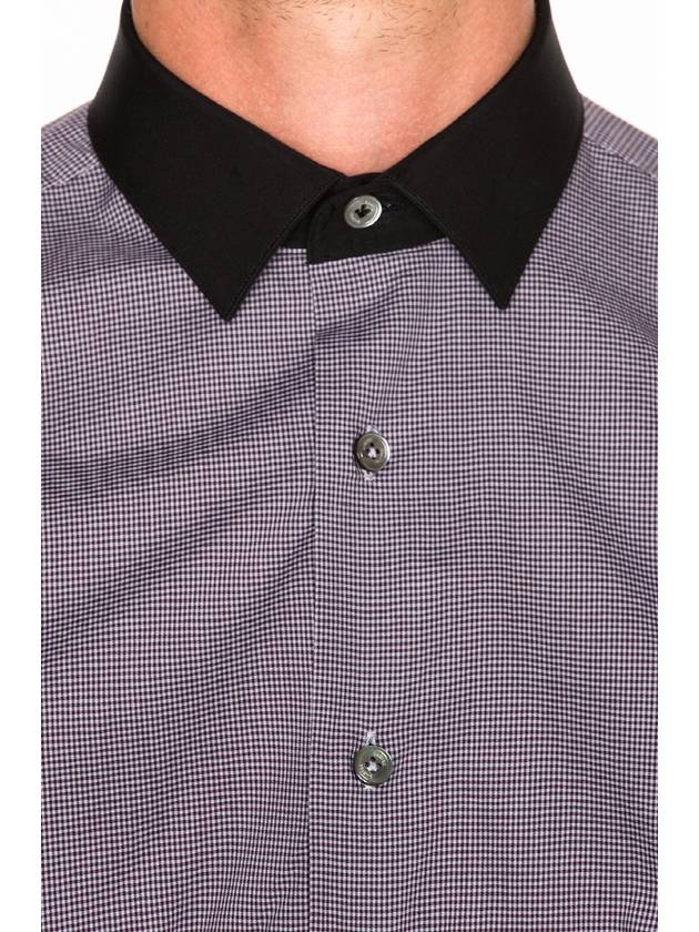 Check pattern CONTRAST COLLAR SHIRT - LANVIN - BALAAN 6