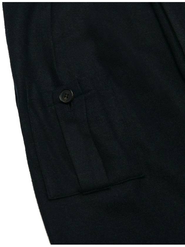 Women's Wool Wide Cargo Slacks Black - MOTH - BALAAN 6