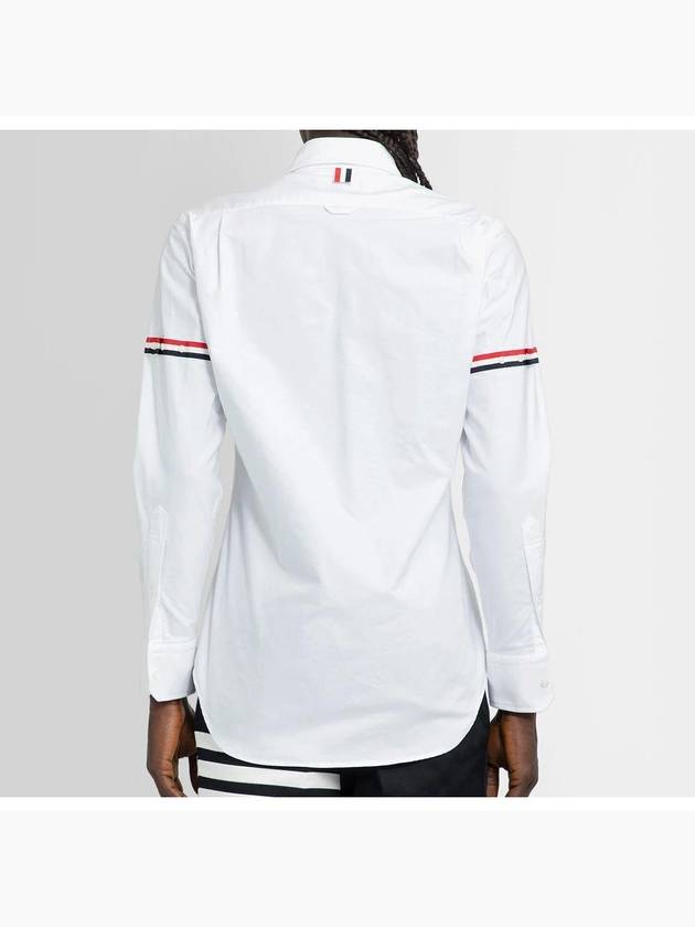 Armband Oxford Long Sleeve Shirt White - THOM BROWNE - BALAAN 4