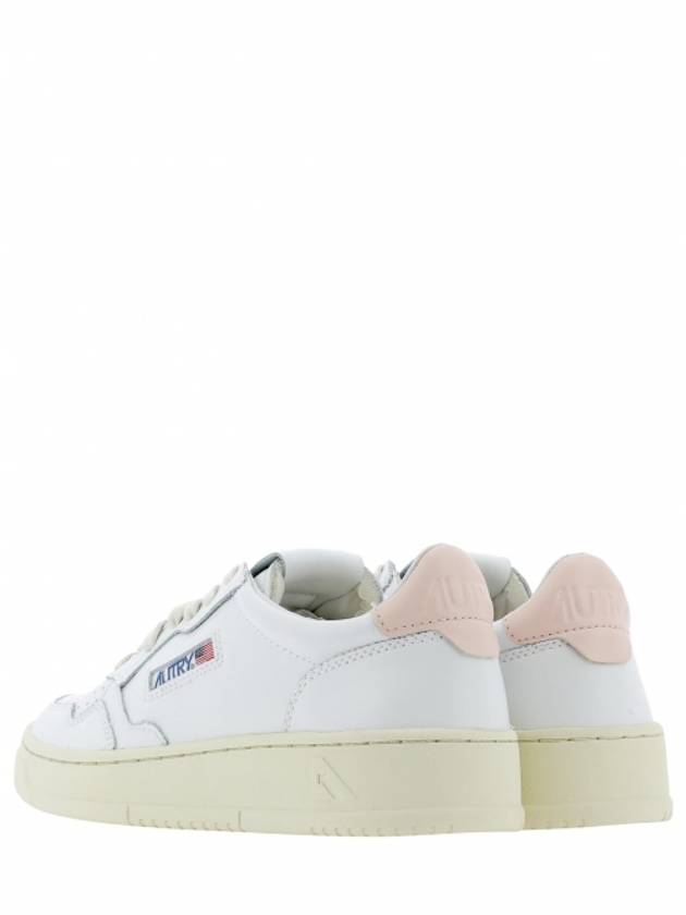 Medalist Pink Tab Leather Low Top Sneakers White - AUTRY - BALAAN 5