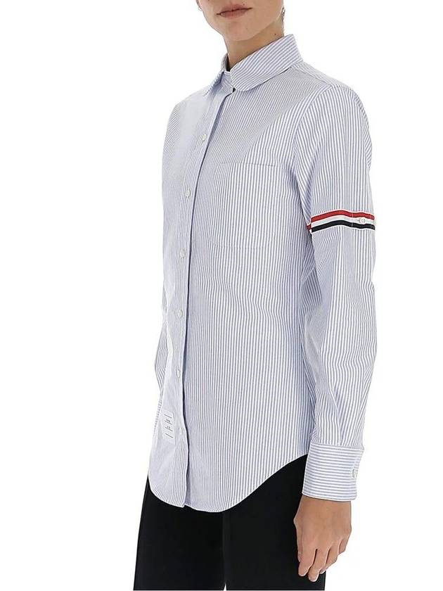 Women's Armband University Striped Oxford Shirt Blue - THOM BROWNE - BALAAN 3