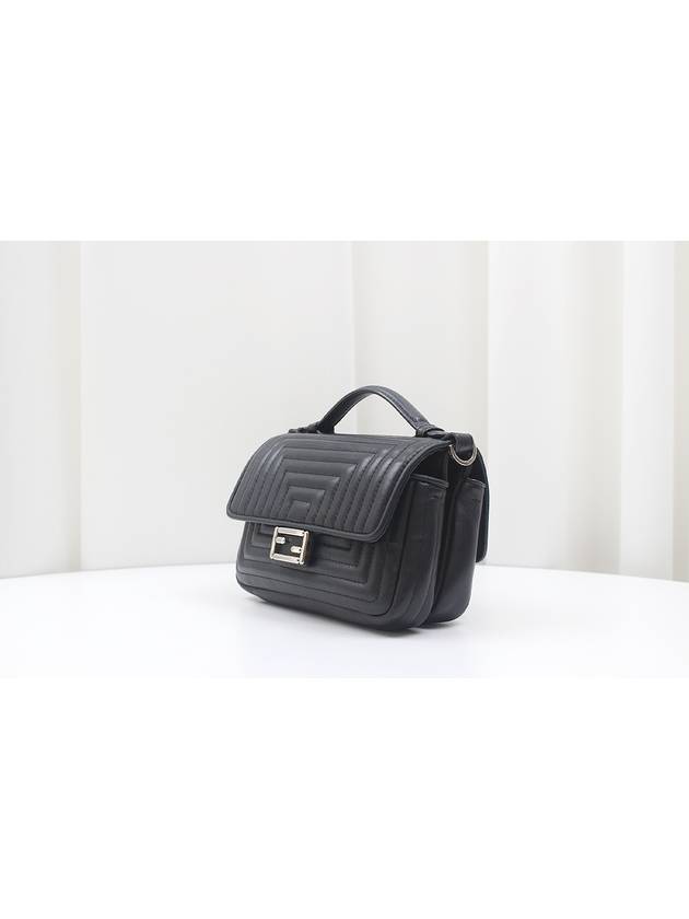 Micro Double Black Baguette Cross Bag 3M0371 - FENDI - BALAAN 4