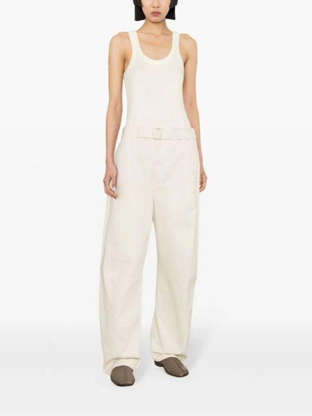 Ribbed Cotton Sleeveless Lemon Glaze - LEMAIRE - BALAAN 3