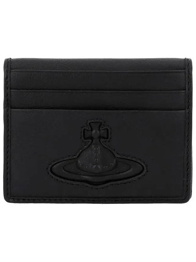 Logo Embossed Bi-Fold Card Wallet Black - VIVIENNE WESTWOOD - BALAAN 2