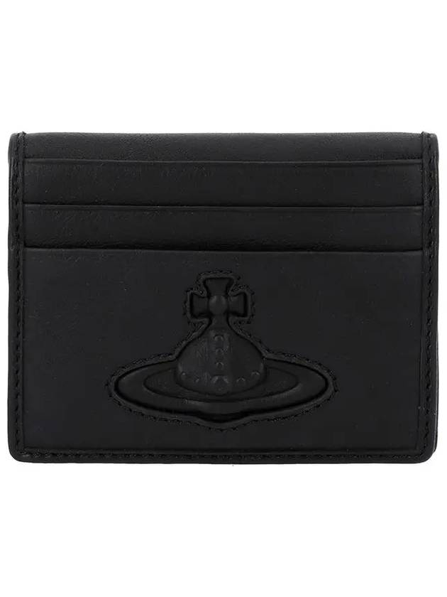 Logo Embossed Bi-Fold Card Wallet Black - VIVIENNE WESTWOOD - BALAAN 3