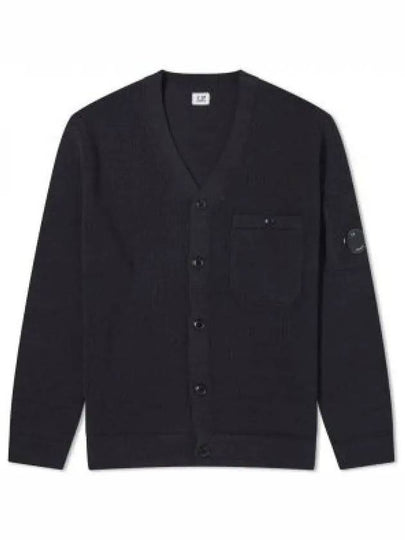 Lens Detail Cotton Cardigan Navy - CP COMPANY - BALAAN 2