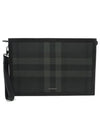 Check Small Logo Clutch Bag Black - BURBERRY - BALAAN 3