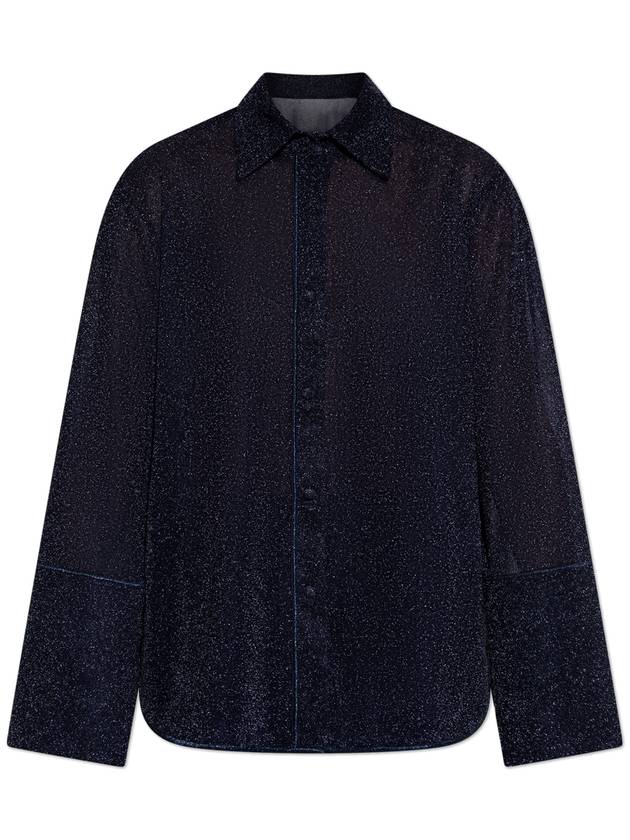 Oseree Shirt With Glitter, Women's, Navy Blue - OSEREE - BALAAN 1