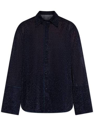 Oseree Shirt With Glitter, Women's, Navy Blue - OSEREE - BALAAN 1