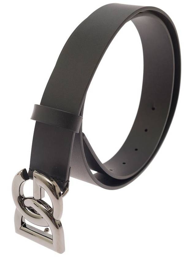 Logo Leather Belt Black - DOLCE&GABBANA - BALAAN 4