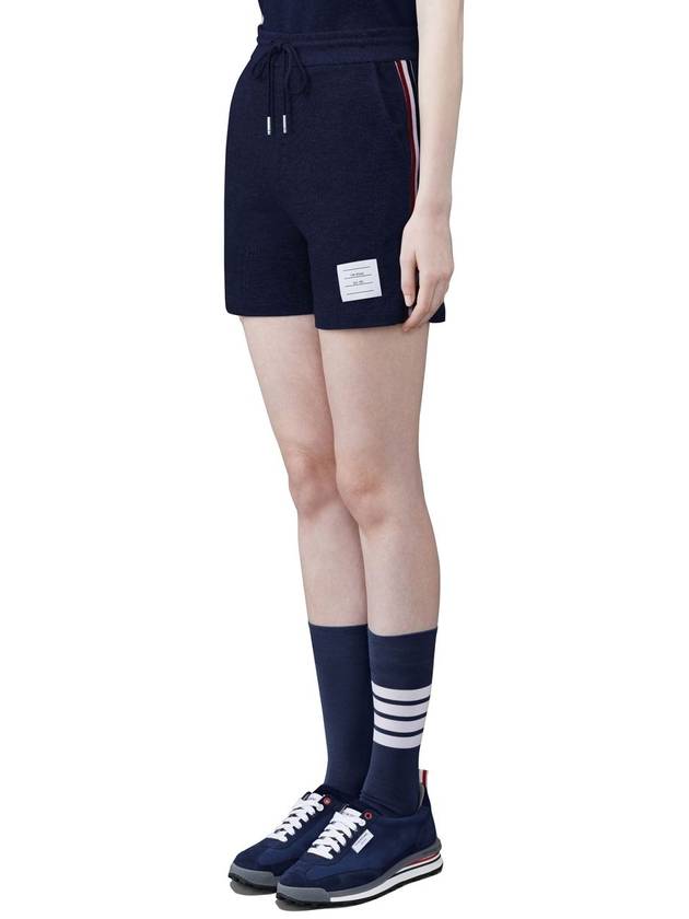 Logo Patch Shorts Navy - THOM BROWNE - BALAAN 3