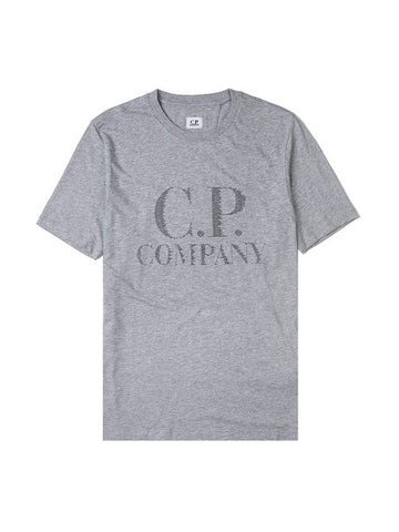 Logo Print Short Sleeve T-Shirt Grey - CP COMPANY - BALAAN 1