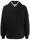 Wappen Patch Cotton Hoodie Black - STONE ISLAND - BALAAN 2