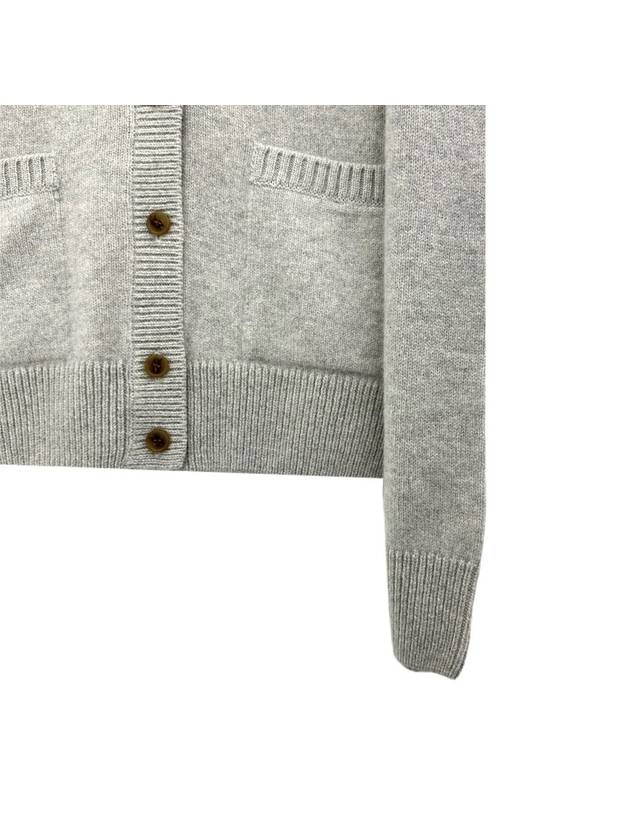 Baby Fox Patch Boxy Cardigan Light Grey Melange - MAISON KITSUNE - BALAAN 6