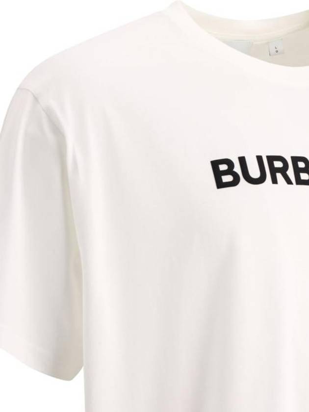 logo print cotton short sleeve t-shirt white - BURBERRY - BALAAN 5