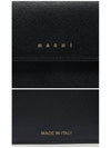 Saffiano Tri-Fold Zipper Half Wallet Black - MARNI - BALAAN 4