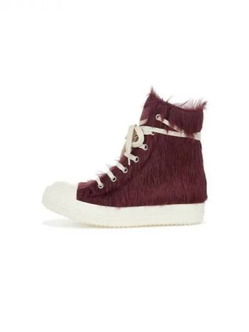 WOMEN Hairy High Top Sneakers Purple 271765 - RICK OWENS - BALAAN 1