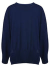 Loose fit V-neck knit cardigan MK3SD027NVY - P_LABEL - BALAAN 3