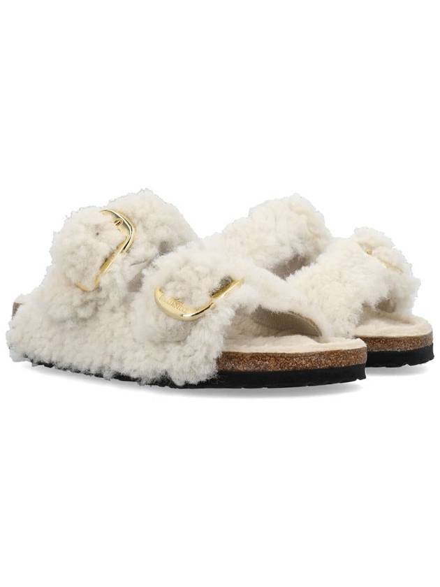 Arizona Big Buckle Shearling Slippers Teddy Eggshell - BIRKENSTOCK - BALAAN 3