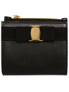 Vara Bow Half Wallet Black - SALVATORE FERRAGAMO - BALAAN 2