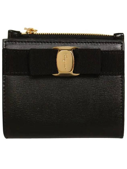 Vara Bow Half Wallet Black - SALVATORE FERRAGAMO - BALAAN 2