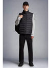 Tarn Logo Patch Down Vest Black - MONCLER - BALAAN 3