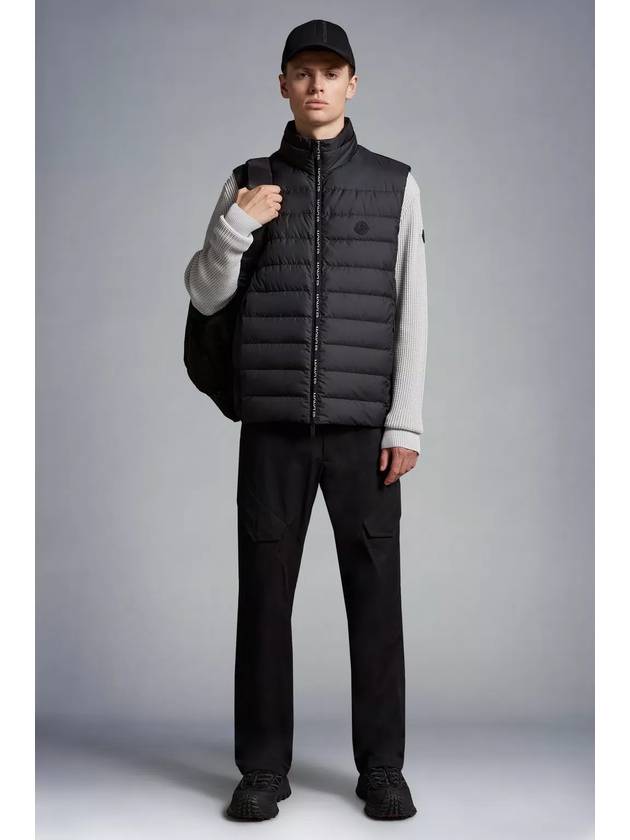 Tarn Logo Patch Down Vest Black - MONCLER - BALAAN 3