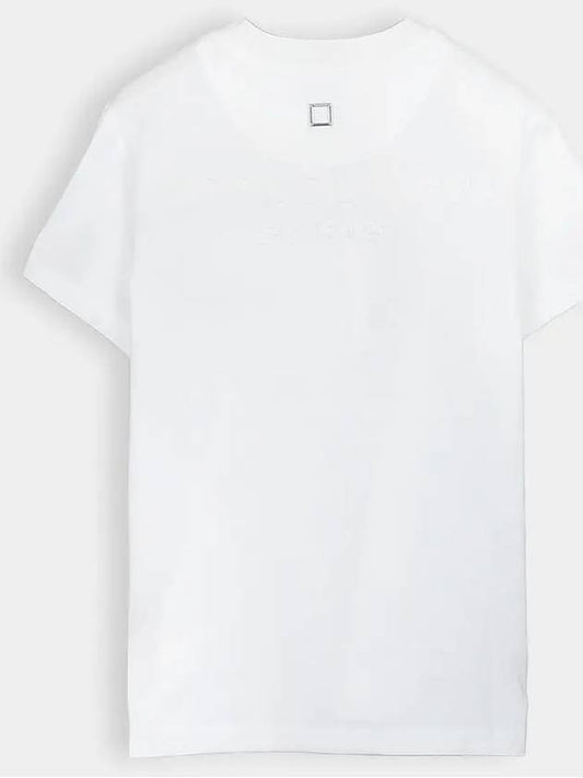 Women s Luminous Fleece Back Logo Short Sleeve T Shirt White M241TS09715W - WOOYOUNGMI - BALAAN 1