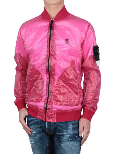 Men's Wappen Piatina Transparent Bomber Jacket Cyclamen - STONE ISLAND - BALAAN 2