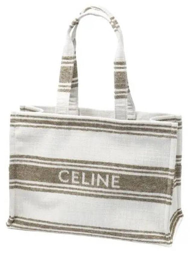 Striped textile jacquard large tote bag - CELINE - BALAAN 1