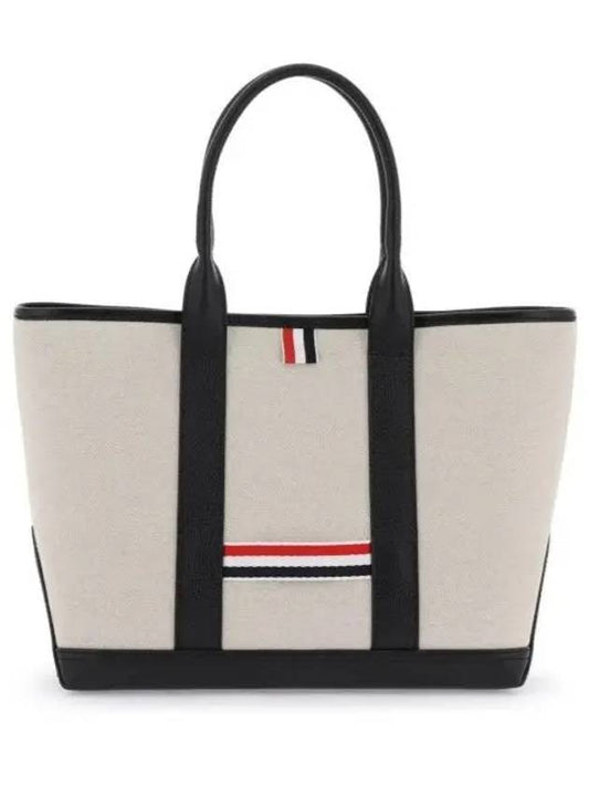 RWB Striped Tote Bag Black Beige - THOM BROWNE - BALAAN 2