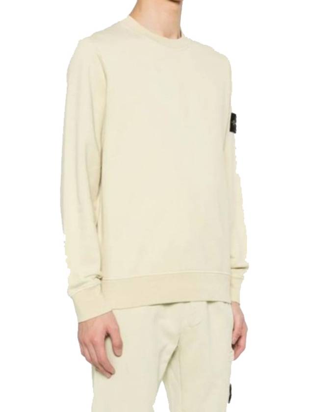 Wappen Patch Garment Dyed Sweatshirt Yellow - STONE ISLAND - BALAAN 4