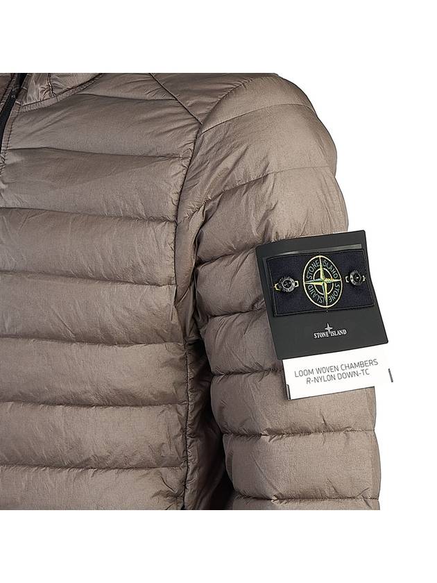 Loom Woven Chambers R Nylon Down TC Light Hoodie Down Jacket Dove Grey - STONE ISLAND - BALAAN 6