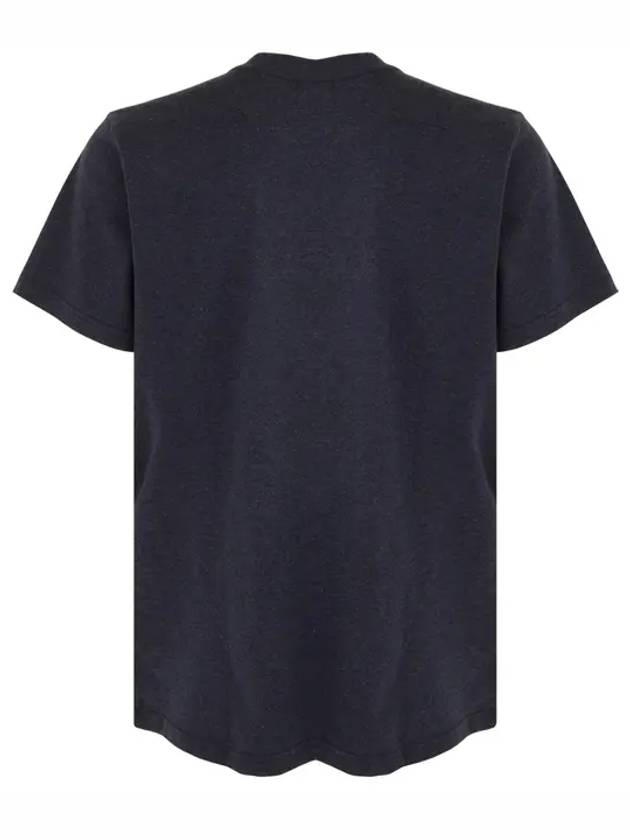 Zafferh Mini Logo Cotton Short Sleeve T-Shirt Navy - ISABEL MARANT - BALAAN 3