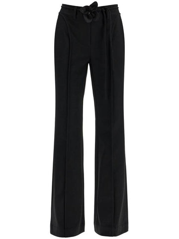 elegant pink recycled polyester women's trousers - ROTATE - BALAAN 1