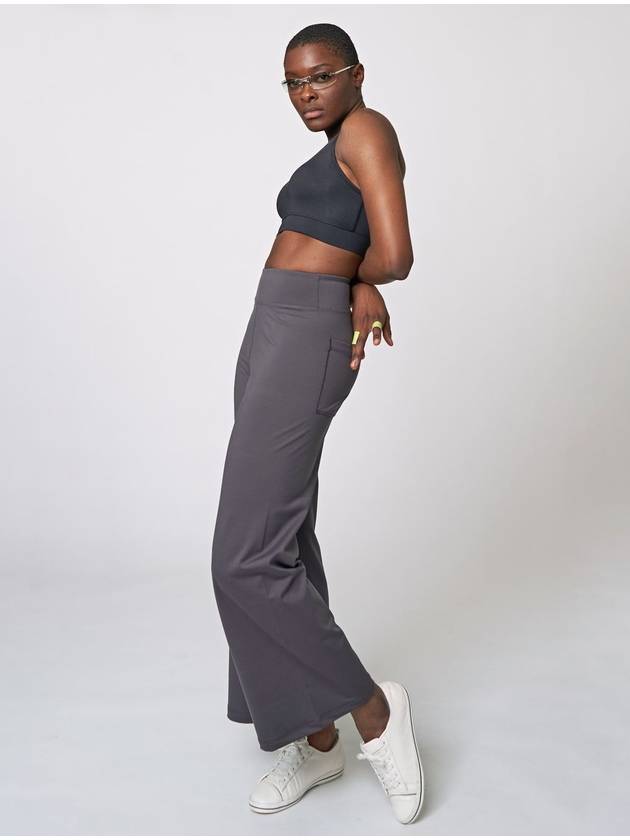 Wide Legging Pants Dark Grey - ATHPLATFORM - BALAAN 5