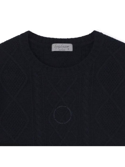 Yohji Yamamoto Round Neck With Design Switching, Brand Size 3 (Large) - YOHJI YAMAMOTO - BALAAN 2