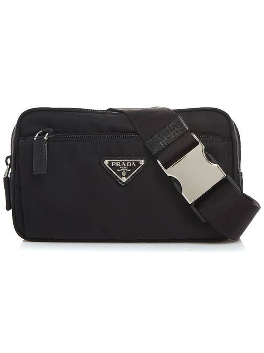 Re-Nylon And Saffiano Leather Belt Bag Black - PRADA - BALAAN 2