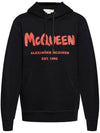 Graffiti Logo Hoodie Black - ALEXANDER MCQUEEN - BALAAN 1