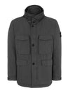 Wappen David Hooded Jacket Grey - STONE ISLAND - BALAAN 1