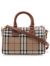 Check Mini Bowling Bag Archive Beige Briar Brown - BURBERRY - BALAAN 4