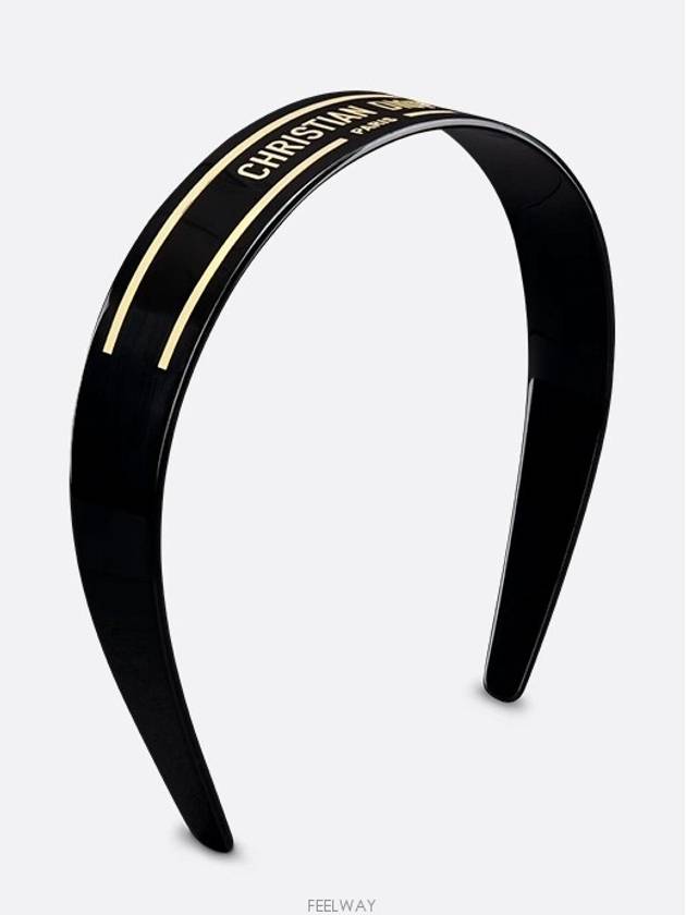 DiorSignature Hairband Black Acrylic - DIOR - BALAAN 1