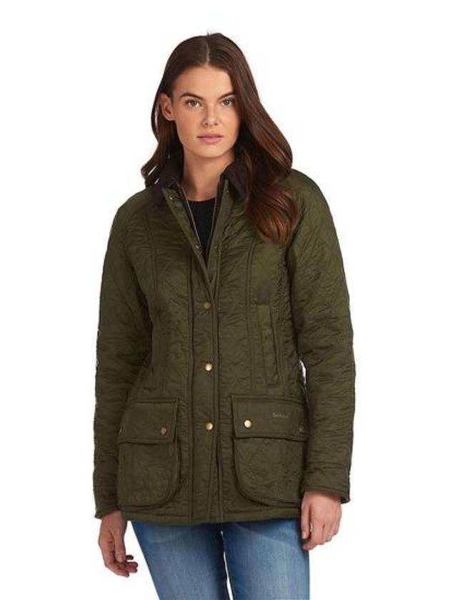 Beadnell Polar Quilt Jacket Olive - BARBOUR - BALAAN 2